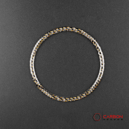 Carbon Fiber Door Speaker Trim Overlay for Mustang 2015-2023