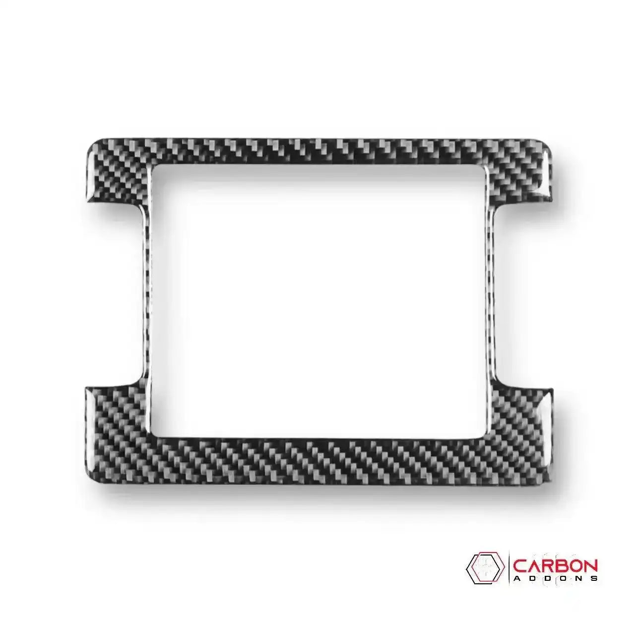 Carbon Fiber Infotainment Radio Screen Trim Overlay for Dodge Challenger 2015