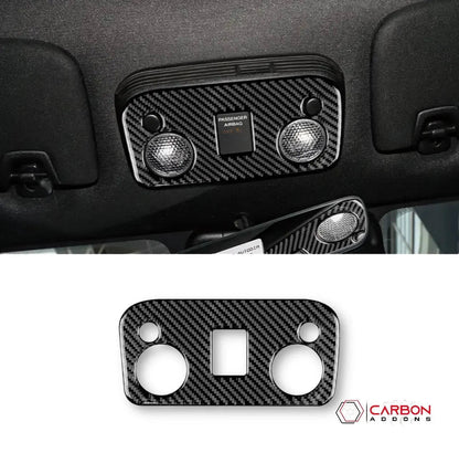 Carbon Fiber Overhead Dome Light Trim Overlay for Mustang 2015-2023
