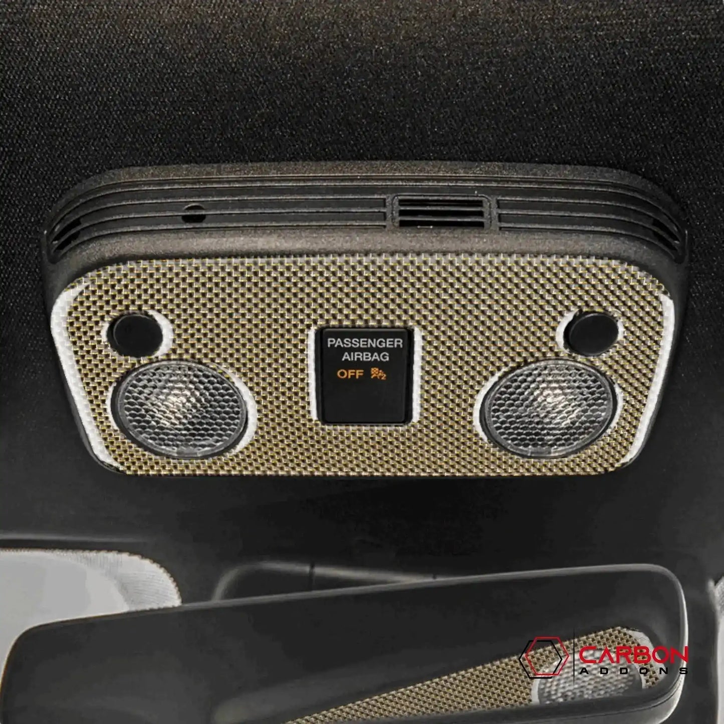 Carbon Fiber Overhead Dome Light Trim Overlay for Mustang 2015-2023