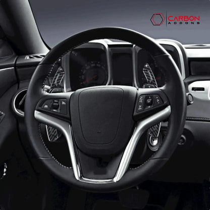 Real Carbon Fiber Paddle Shifter Extensions | 2012-2015 Chevy Camaro (5th Gen)