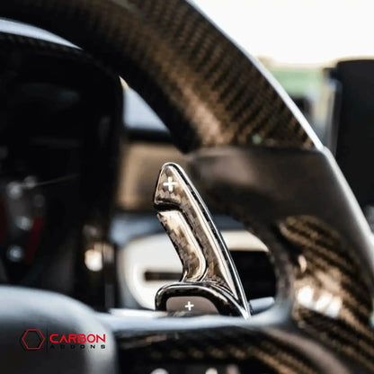 Real Carbon Fiber Paddle Shifter Extensions | 2012-2015 Chevy Camaro (5th Gen)