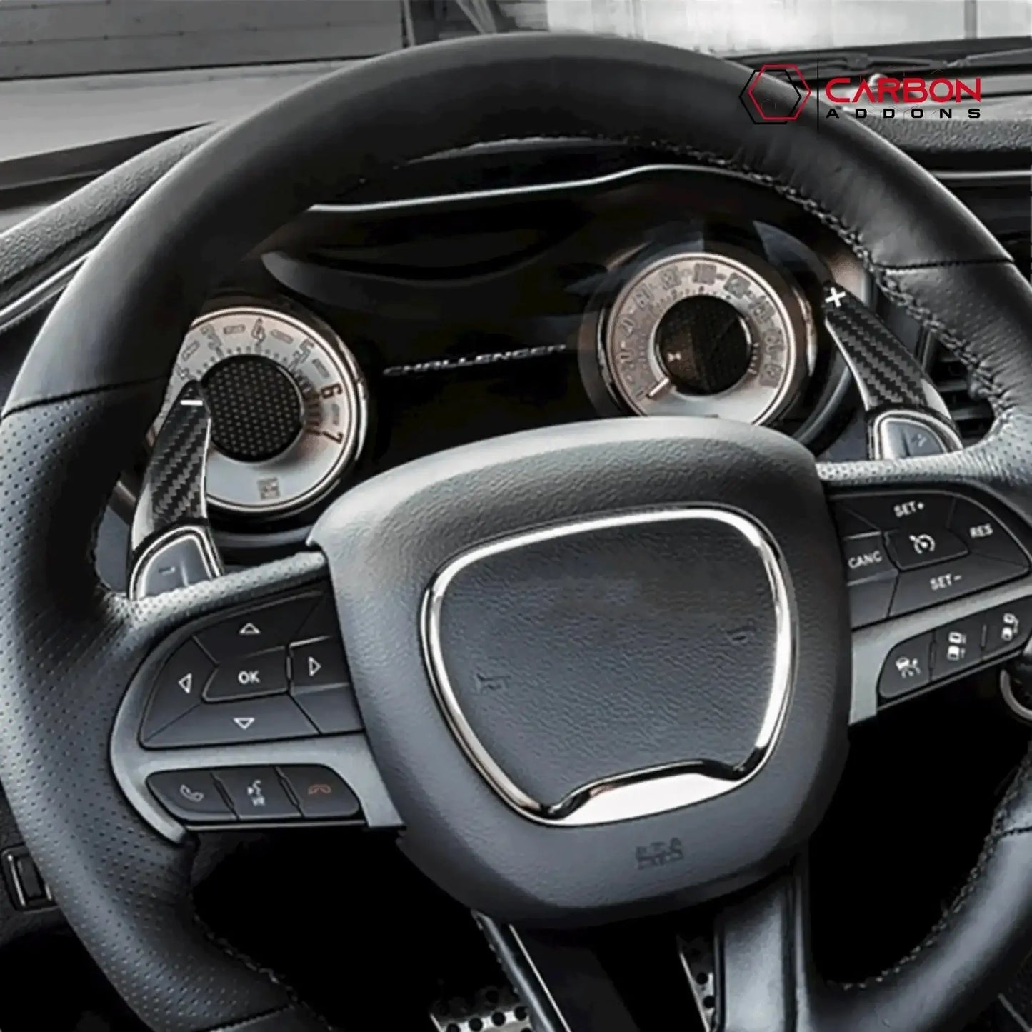 Carbon Fiber Paddle Shifter Extensions for Dodge Charger Challenger | Chrysler 300 | Jeep