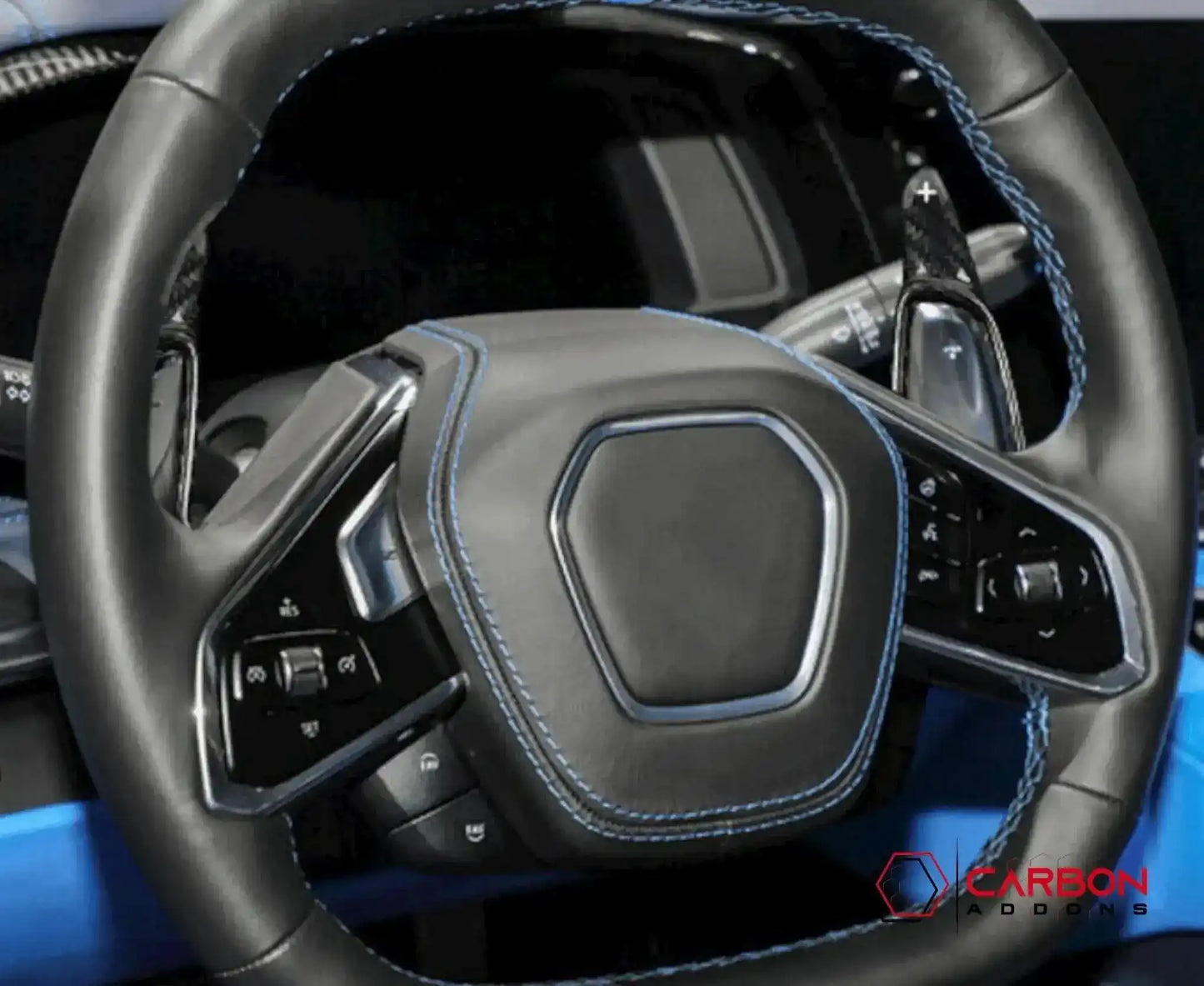 C8 Corvette Real Carbon Fiber Paddle Shifter Extensions | Steering Wheel Upgrade (2020–2026)