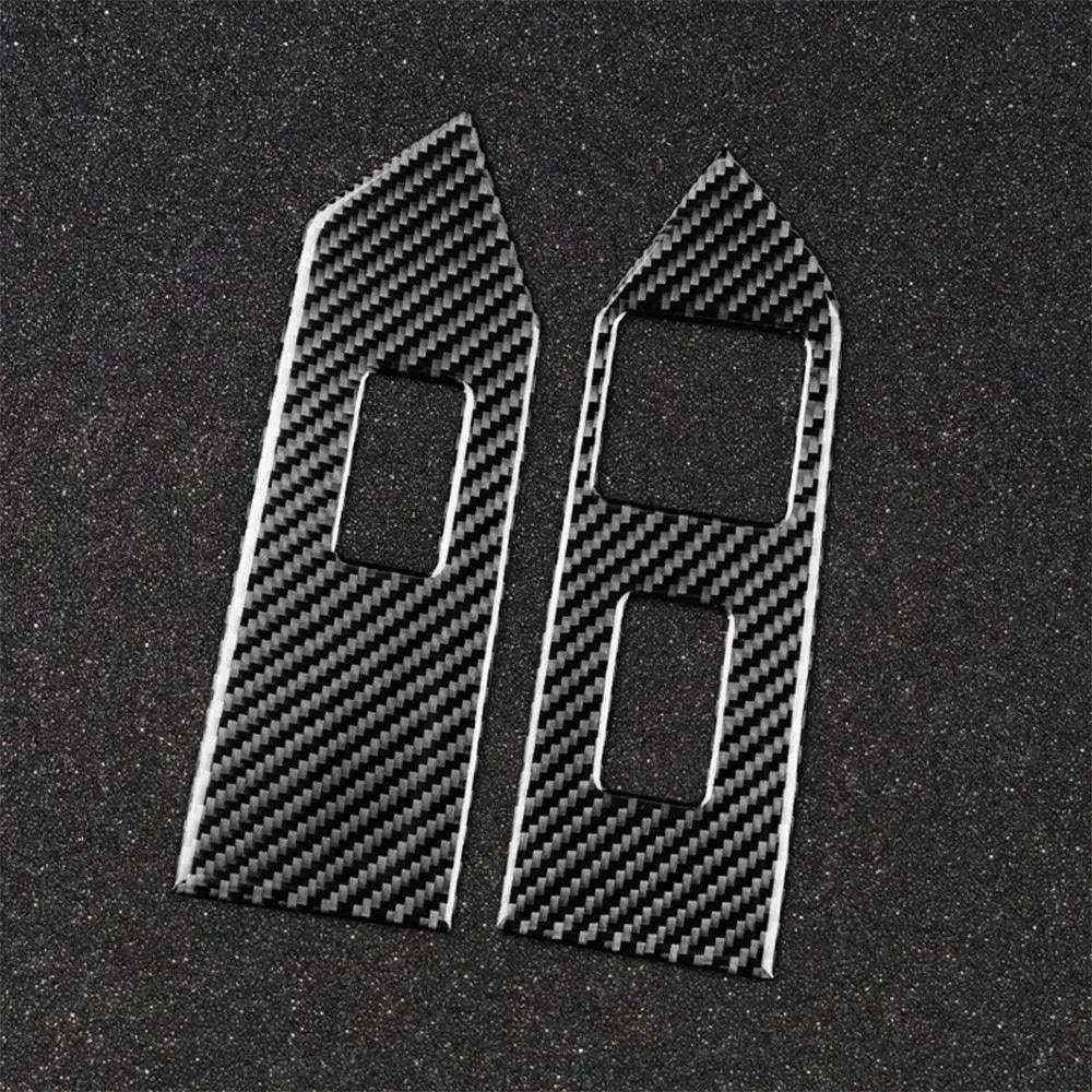 Carbon Fiber Window Switch Control Trim Interior Overlay Kit For Mustang 2010-2014