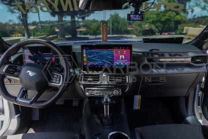 2024+ S650 Mustang Hard Carbon Fiber Dashboard Center AC Vent Trim Cover