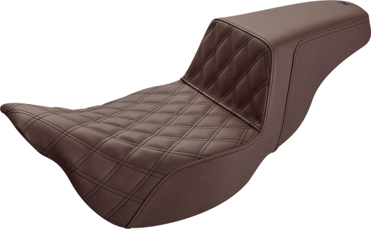 SADDLEMEN Step-Up Seat - Extended Reach - Front Lattice Stitch - Brown - FL '08-'23 808-07B-172BREX