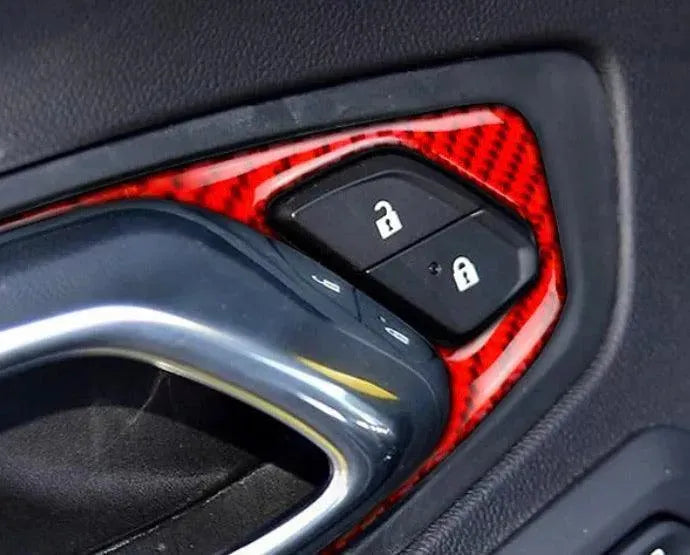Chevrolet Camaro 2016-2024 Real Carbon Fiber Interior Door Handle Overlay