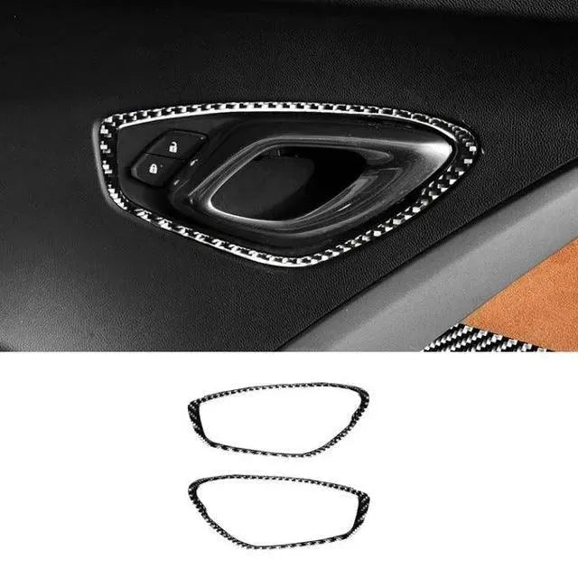 Chevrolet Camaro 2016-2024 Real Carbon Fiber Interior Door Handle Overlay