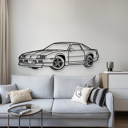 1988 Camaro IROC-Z Perspective Metal Car Wall Art - MT1304
