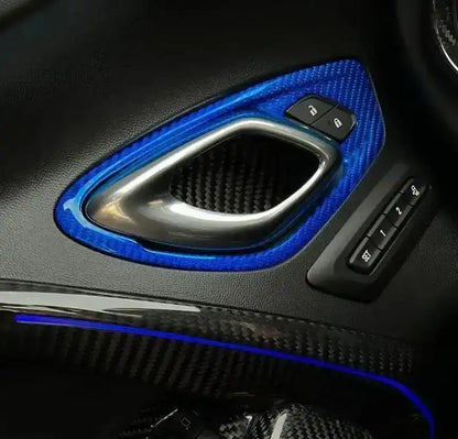 Chevy Camaro 2016-2024 Interior Door Handle Trim Carbon Fiber Cover