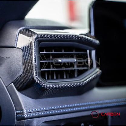 Real Carbon Fiber Driver Side Dashboard AC vent Trim Cover for 2024+ Ford Mustang