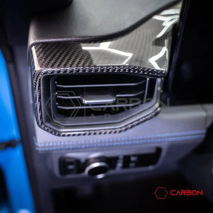 Real Carbon Fiber Driver Side Dashboard AC vent Trim Cover for 2024+ Ford Mustang