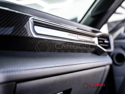 Real Carbon Fiber Passenger Side Dashboard AC vent Trim Cover for 2024+ Ford Mustang