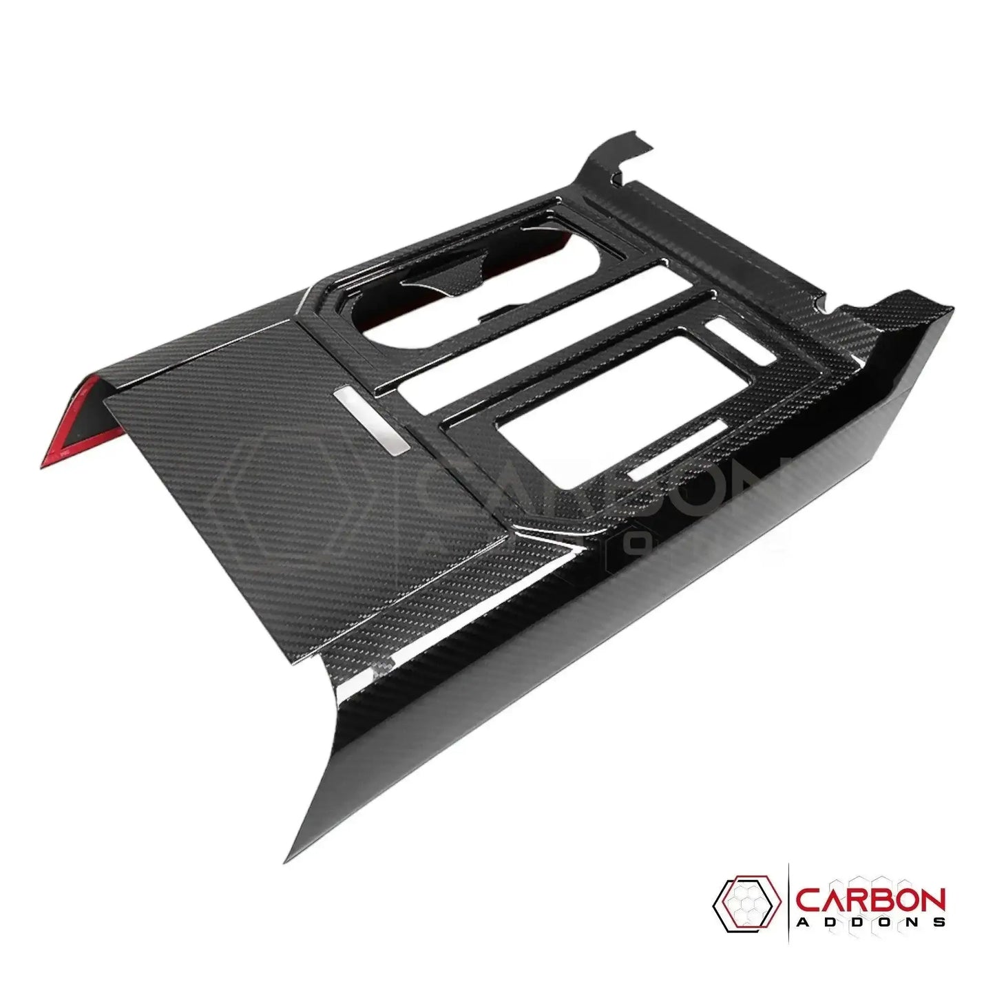 Real Carbon Fiber Center Console Gear Shift Panel Cover For F150 2015-2020