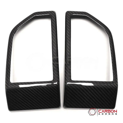 Real Carbon Fiber Dashboard Side AC Vents Trim Cover ForF150 2015-2020