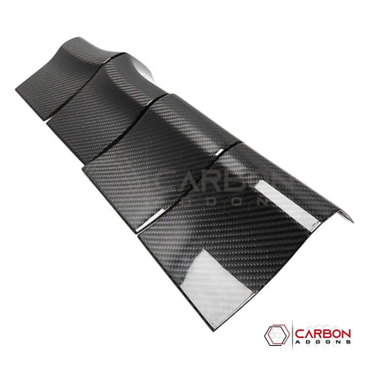 Real Carbon Fiber Interior Door Handle Trim Cover For F150 2015-2020
