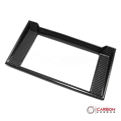 Real Carbon Fiber Infotainment Bezel Trim Cover F150 2015-2020