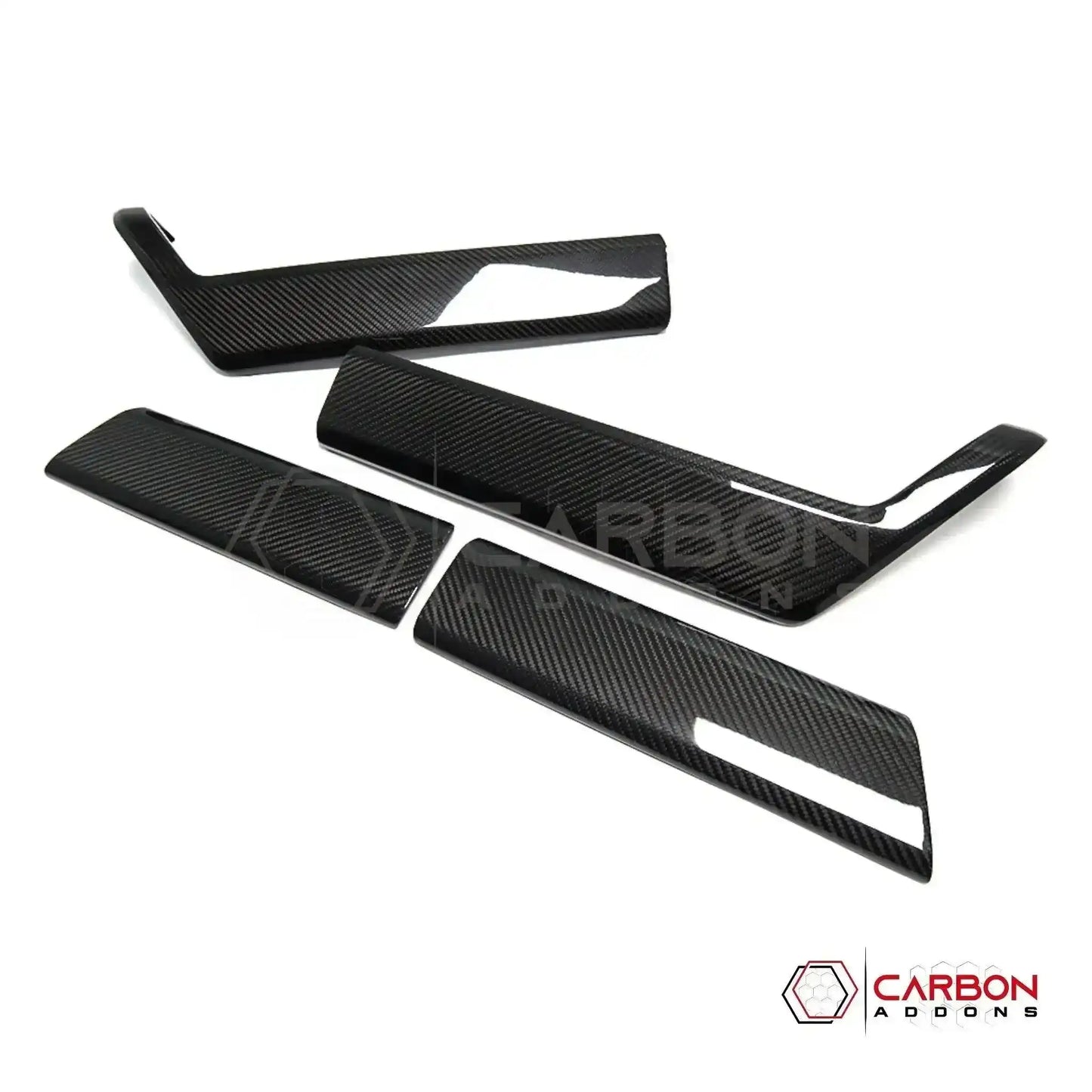 Real Carbon Fiber Door Panel Trim Covers for 2021+ Ford F-150