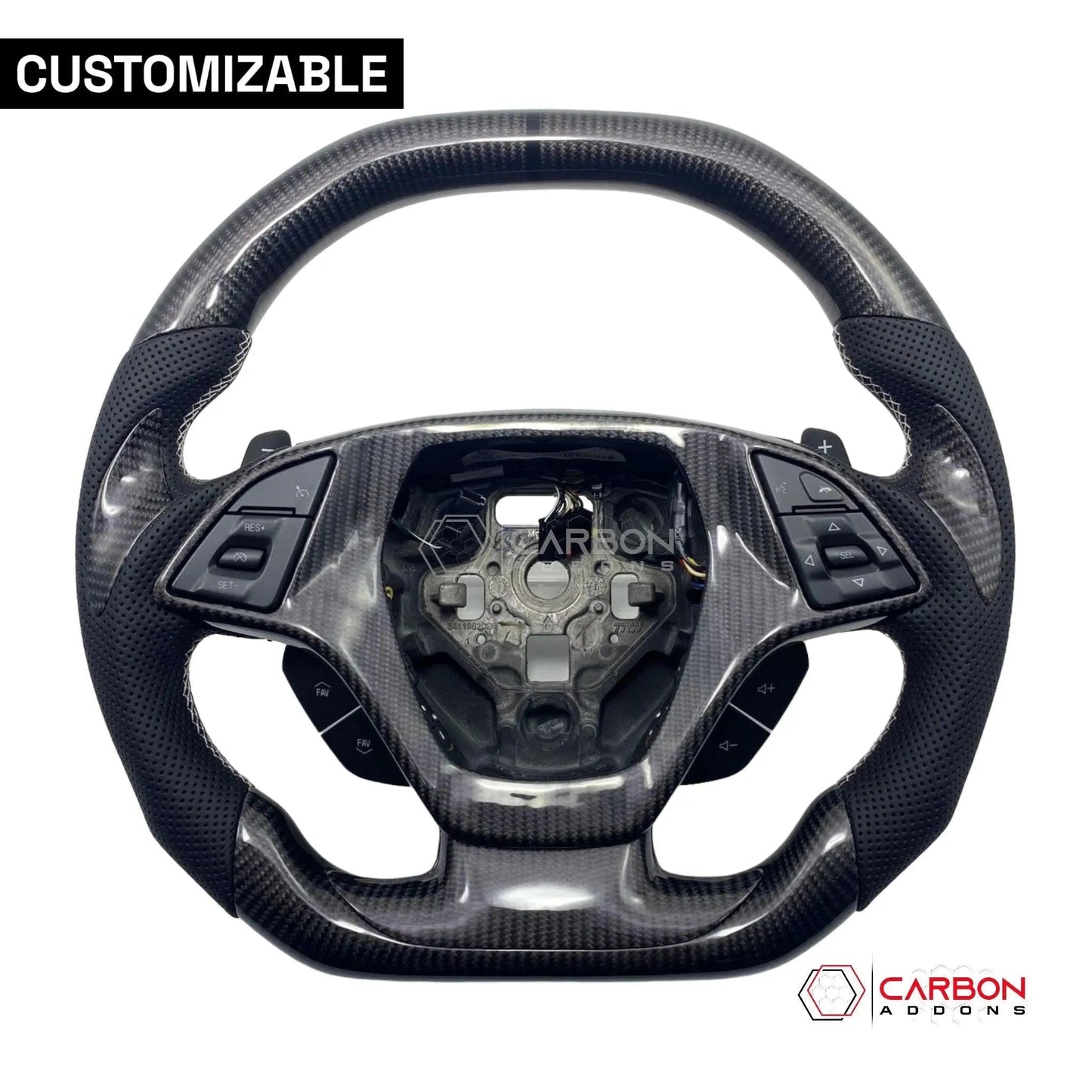 [Complete] Custom Carbon Fiber Steering Wheel C7 Corvette Stingray/Z06/Grand Sport 2014-2019