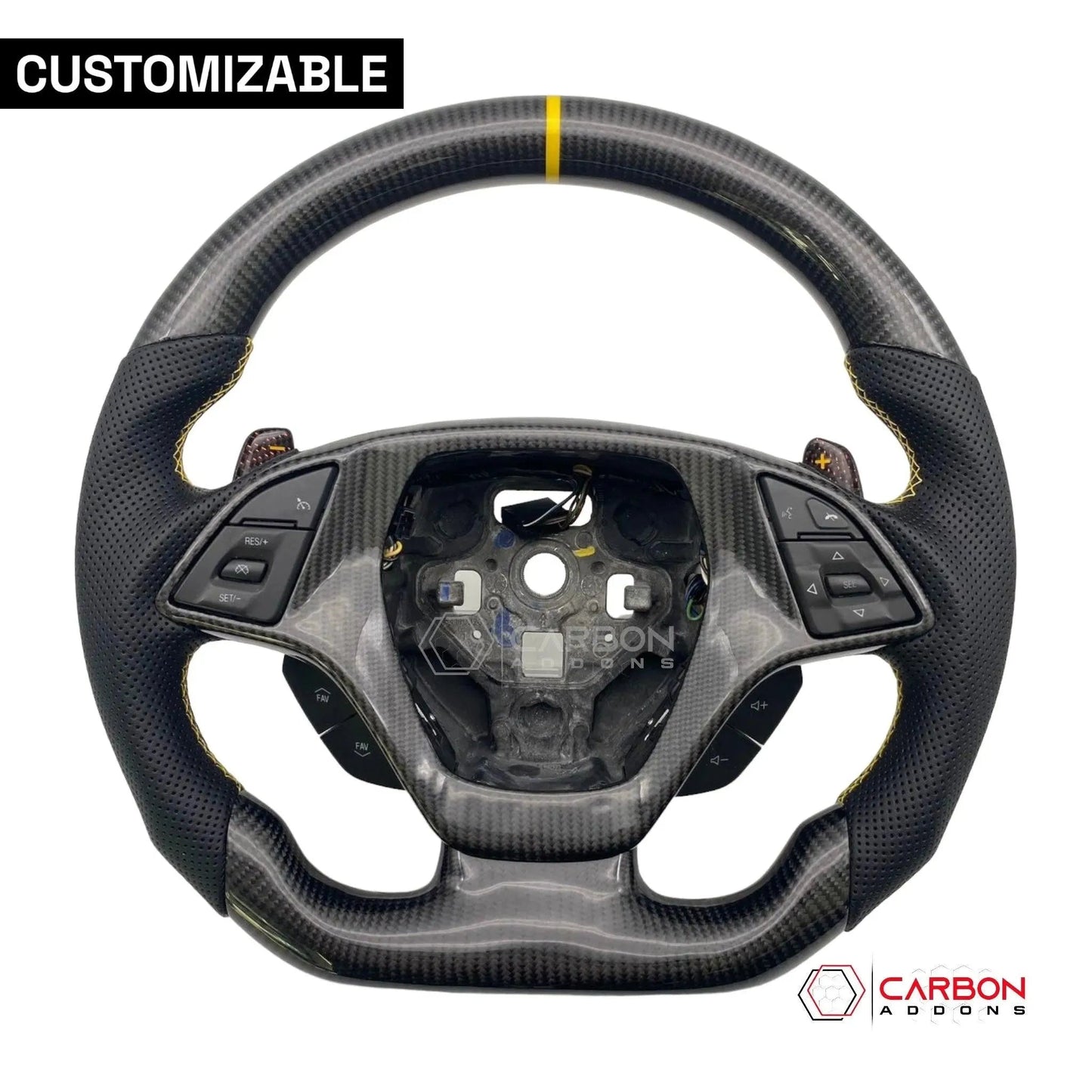 [Complete] Custom Carbon Fiber Steering Wheel C7 Corvette Stingray/Z06/Grand Sport 2014-2019