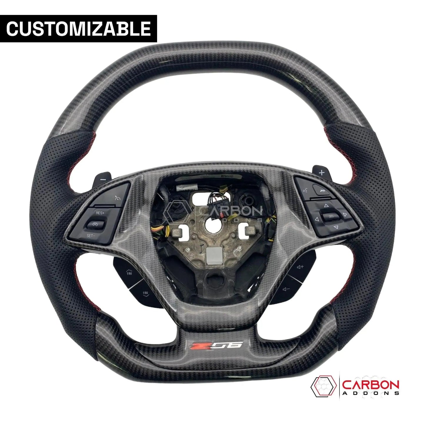 [Complete] Custom Carbon Fiber Steering Wheel C7 Corvette Stingray/Z06/Grand Sport 2014-2019
