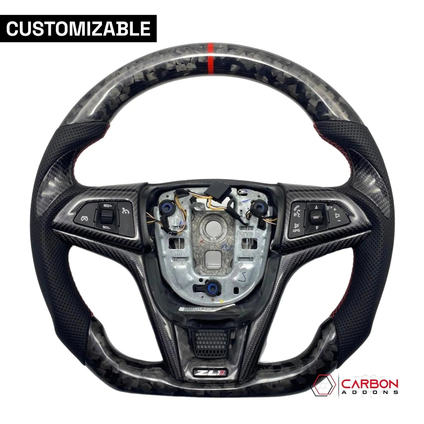 [Complete] Custom Carbon Fiber Steering Wheel For 2012-2015 Chevy Camaro