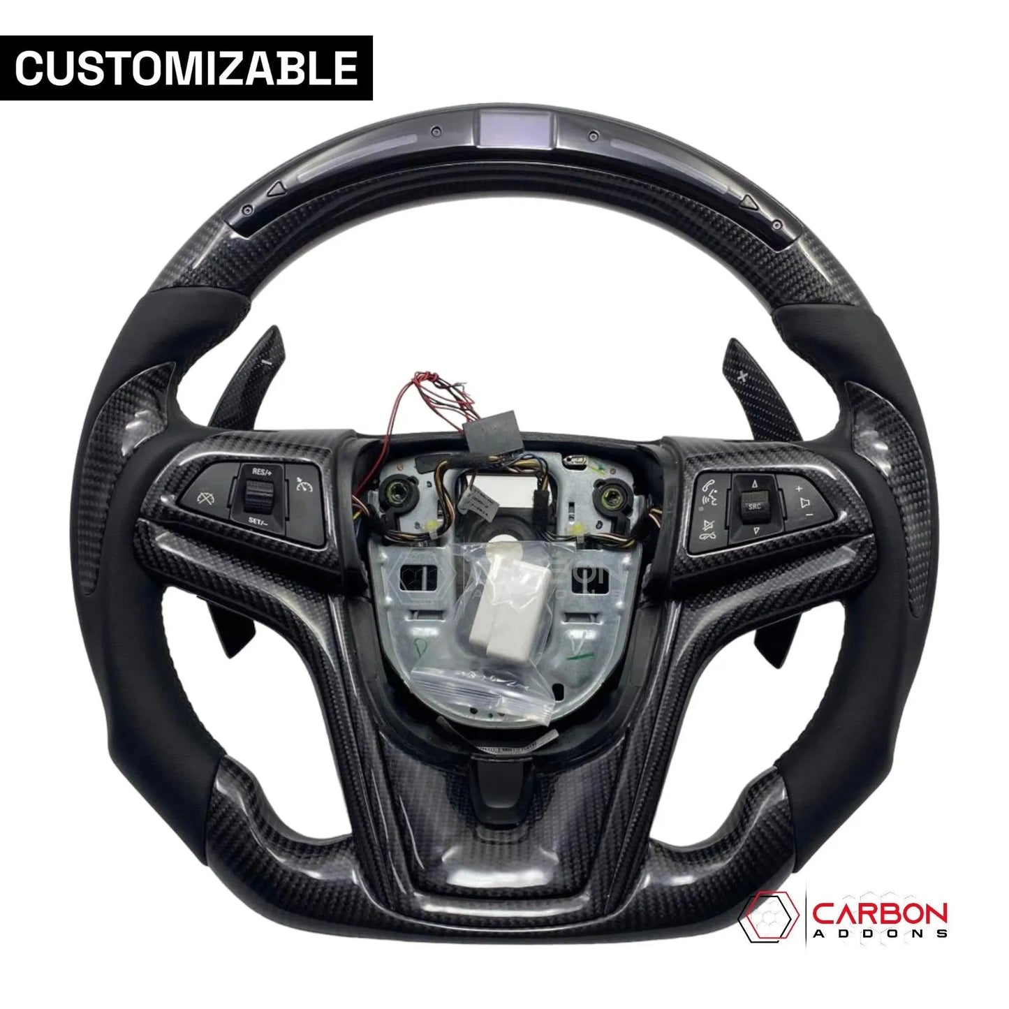 [Complete] Custom Carbon Fiber Steering Wheel For 2012-2015 Chevy Camaro
