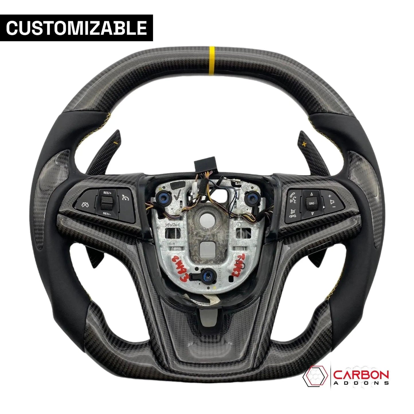 [Complete] Custom Carbon Fiber Steering Wheel For 2012-2015 Chevy Camaro