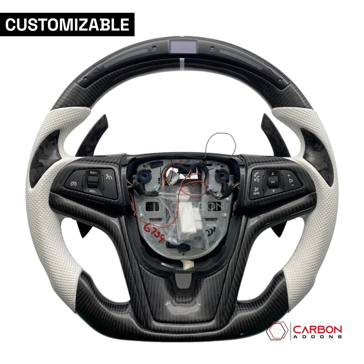 [Complete] Custom Carbon Fiber Steering Wheel For 2012-2015 Chevy Camaro