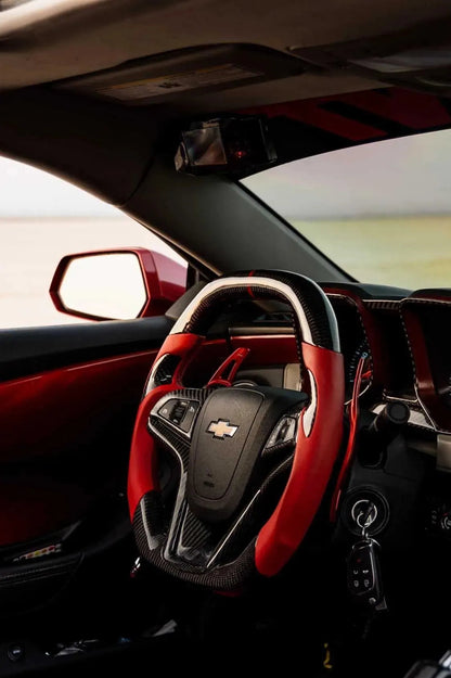 [Complete] Custom Carbon Fiber Steering Wheel For 2012-2015 Chevy Camaro
