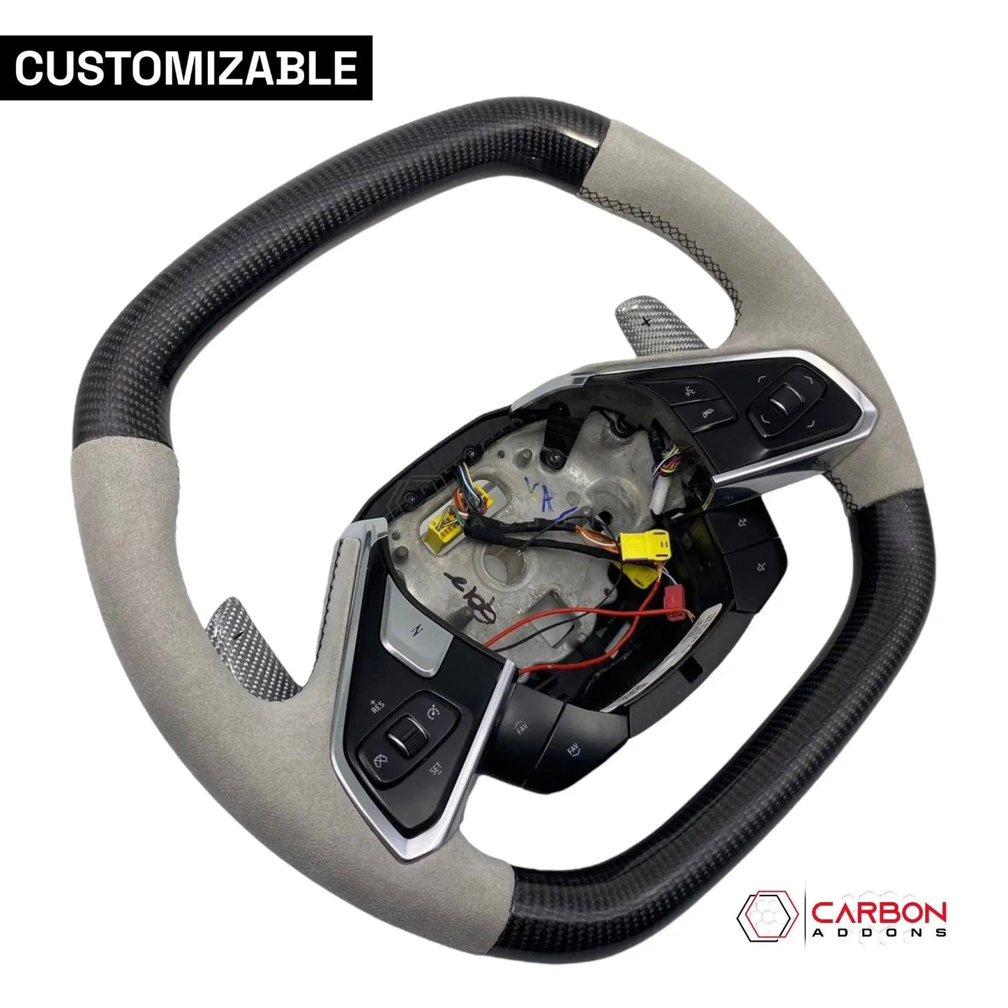 [Complete/Heated] C8 Corvette 2020+ Customizable Carbon Fiber Steering Wheel