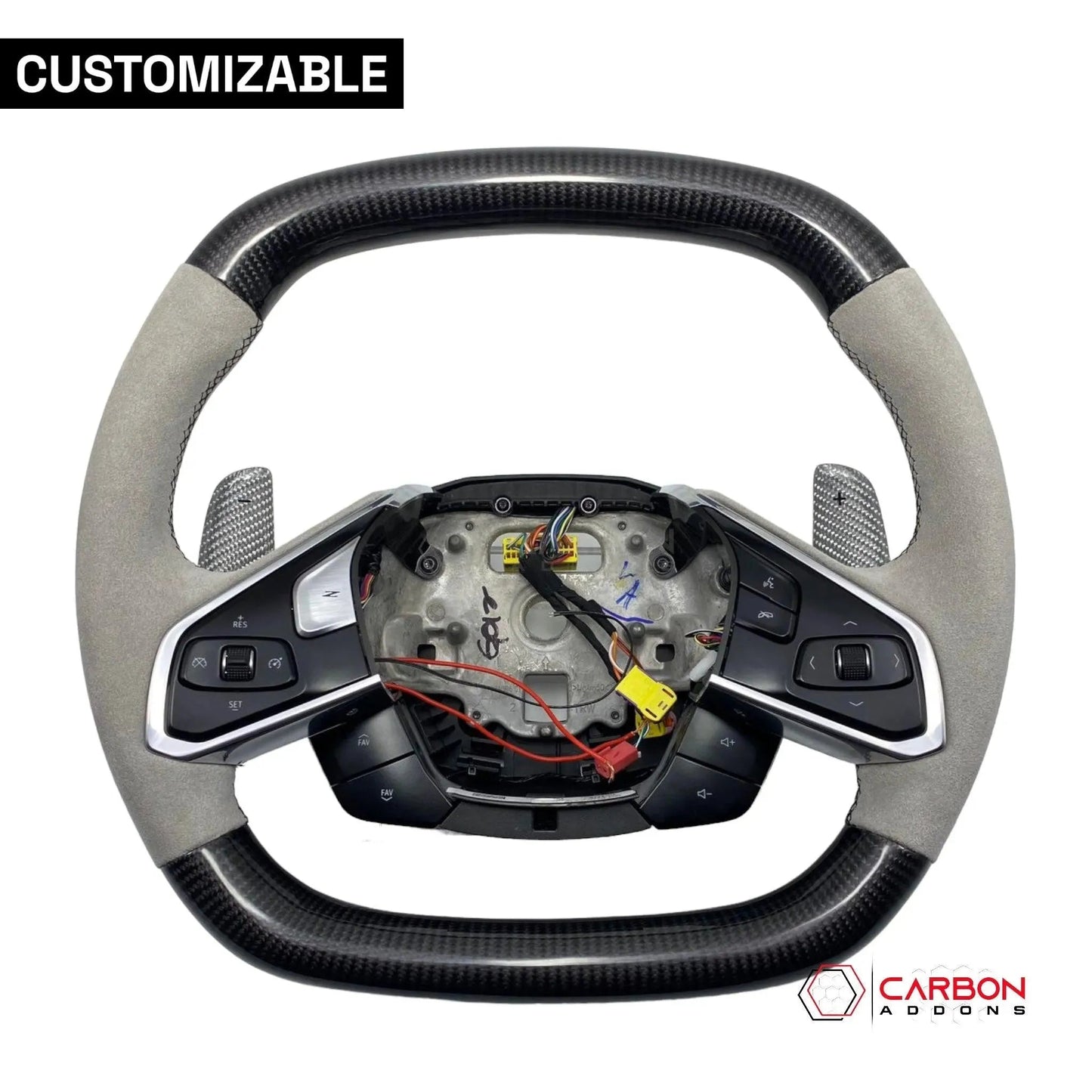 [Complete/Heated] C8 Corvette 2020+ Customizable Carbon Fiber Steering Wheel