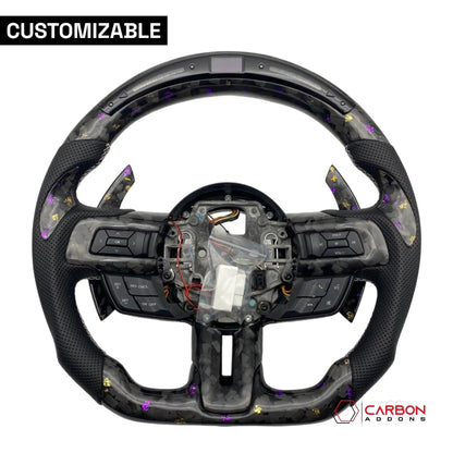[Complete/Heated] Custom Carbon Fiber Steering Wheel for 2015-2023 Mustang