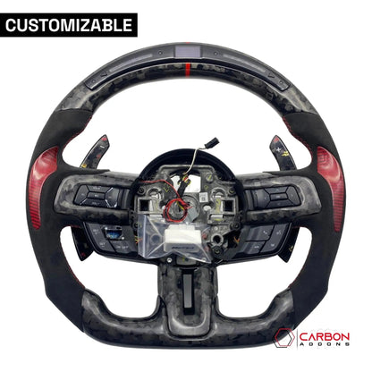 [Complete/Heated] Custom Carbon Fiber Steering Wheel for 2015-2023 Mustang