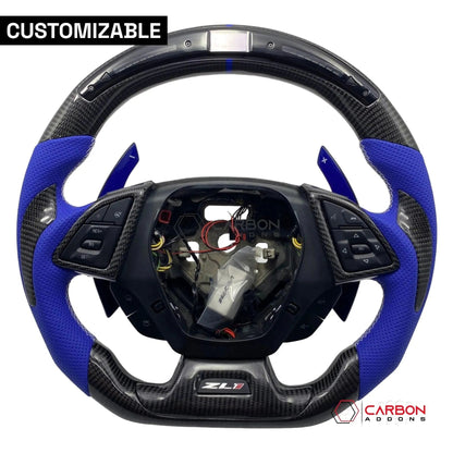 [Complete/Heated] Custom Carbon Fiber Steering Wheel For 2016-2024 Chevy Camaro