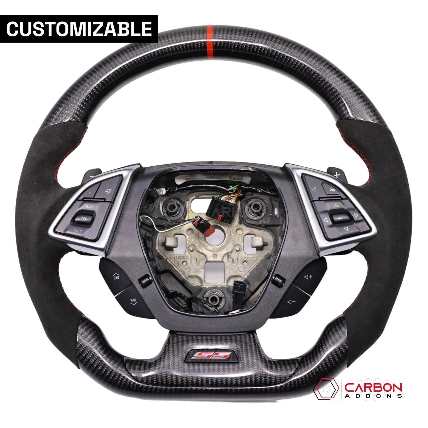[Complete/Heated] Custom Carbon Fiber Steering Wheel For 2016-2024 Chevy Camaro