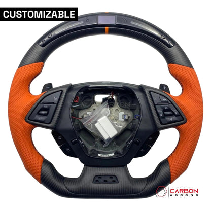 [Complete/Heated] Custom Carbon Fiber Steering Wheel For 2016-2024 Chevy Camaro