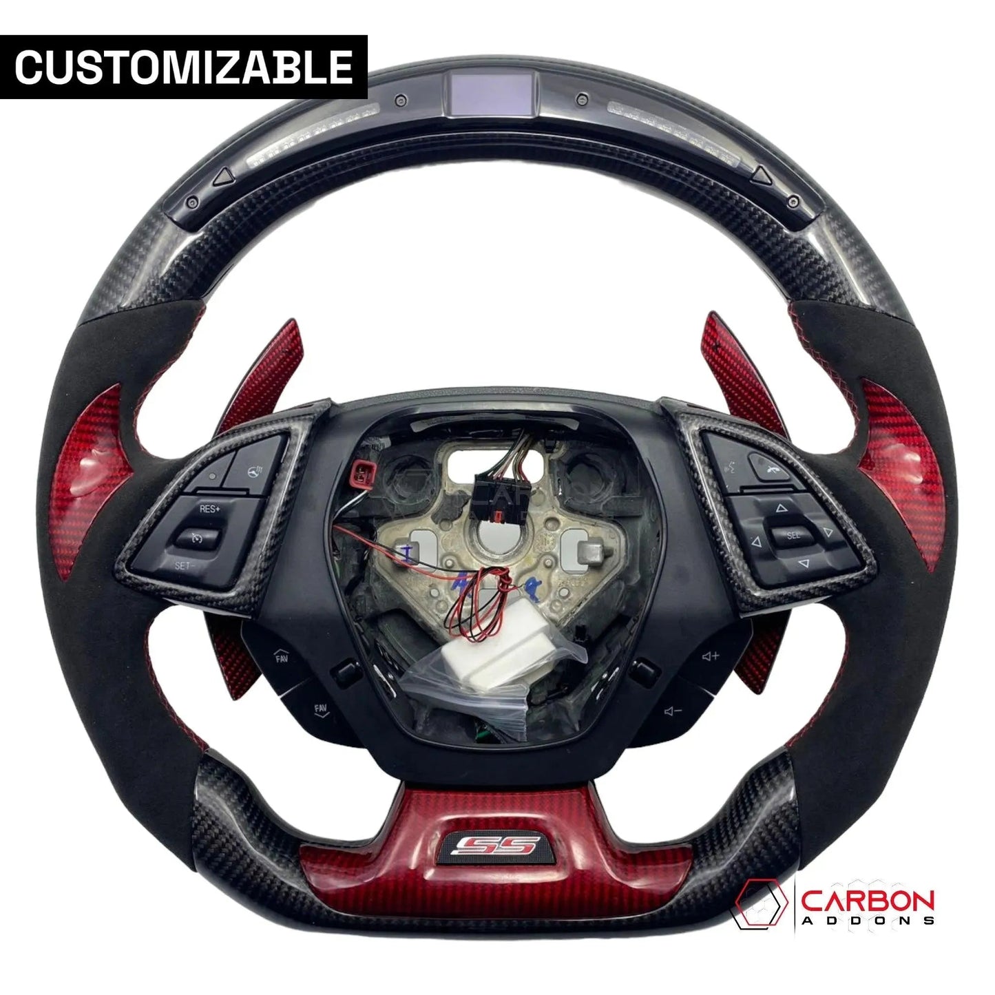 [Complete/Heated] Custom Carbon Fiber Steering Wheel For 2016-2024 Chevy Camaro