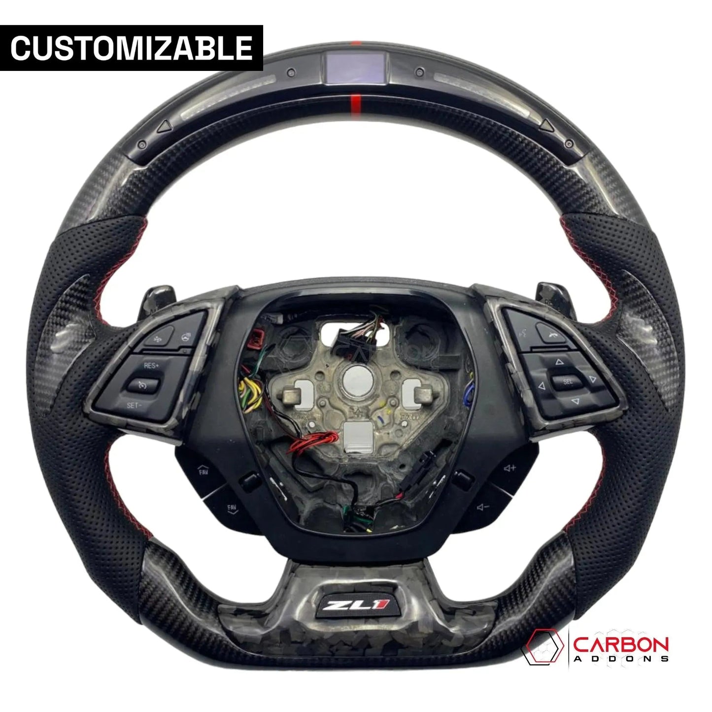 [Complete/Heated] Custom Carbon Fiber Steering Wheel For 2016-2024 Chevy Camaro