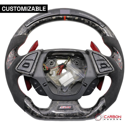 [Complete/Heated] Custom Carbon Fiber Steering Wheel For 2016-2024 Chevy Camaro