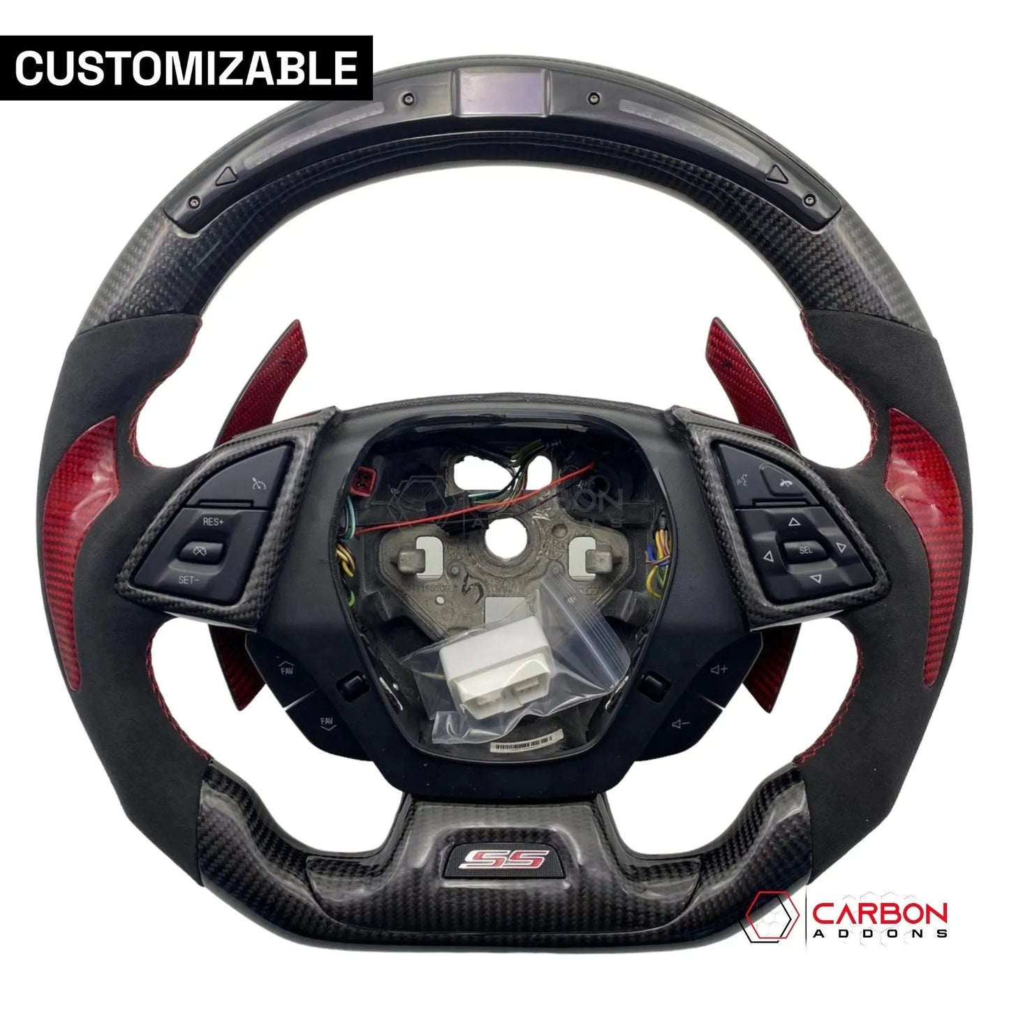 [Complete/Heated] Custom Carbon Fiber Steering Wheel For 2016-2024 Chevy Camaro