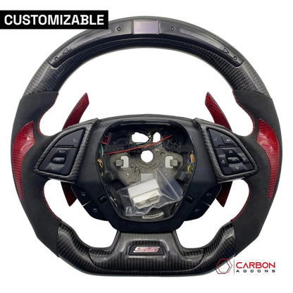 [Complete/Heated] Custom Carbon Fiber Steering Wheel For 2016-2024 Chevy Camaro