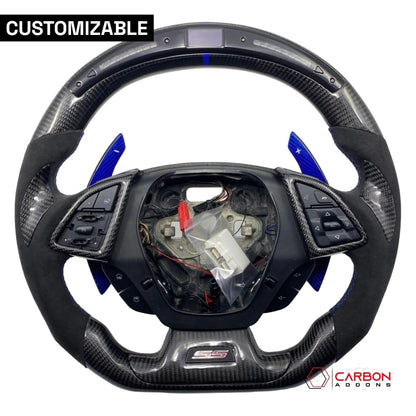[Complete/Heated] Custom Carbon Fiber Steering Wheel For 2016-2024 Chevy Camaro