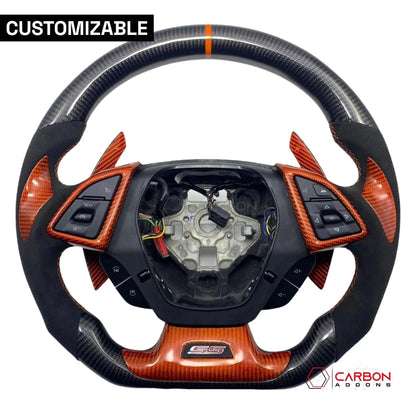 [Complete/Heated] Custom Carbon Fiber Steering Wheel For 2016-2024 Chevy Camaro