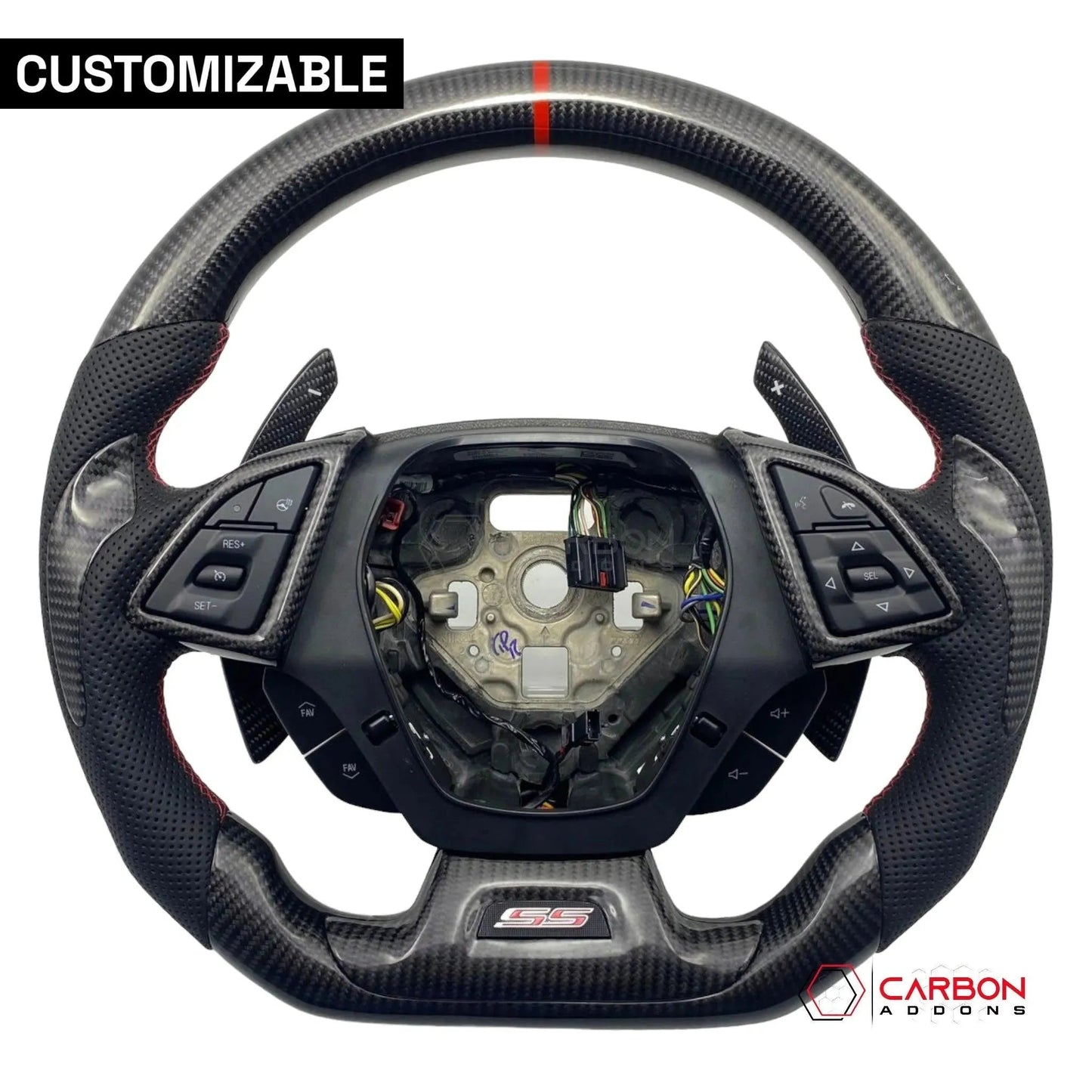 [Complete/Heated] Custom Carbon Fiber Steering Wheel For 2016-2024 Chevy Camaro