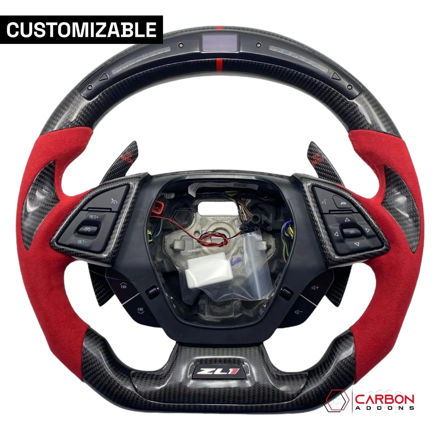[Complete/Heated] Custom Carbon Fiber Steering Wheel For 2016-2024 Chevy Camaro