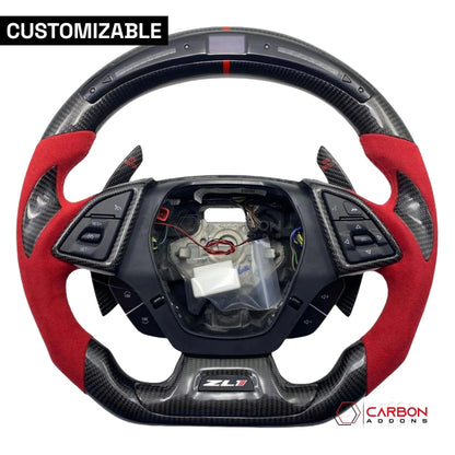 [Complete/Heated] Custom Carbon Fiber Steering Wheel For 2016-2024 Chevy Camaro