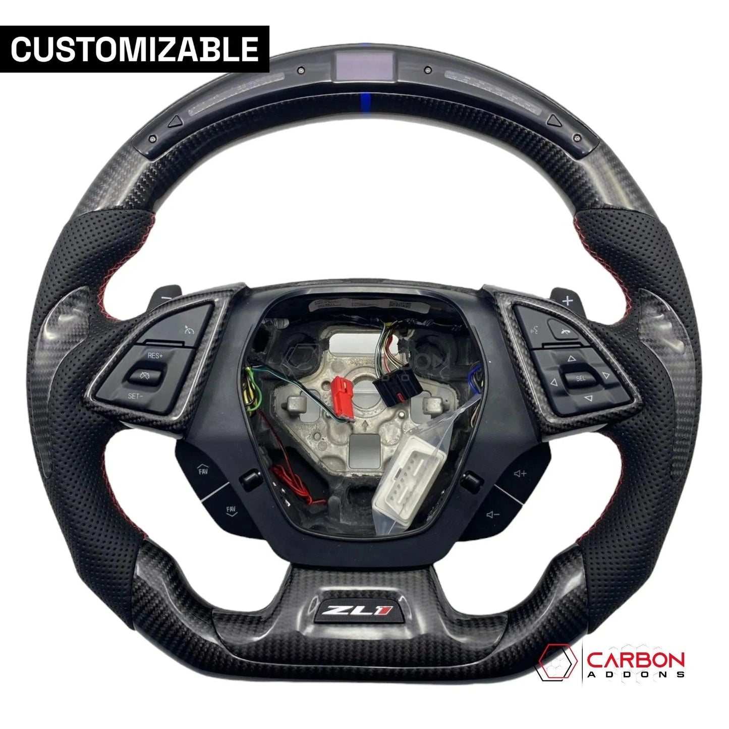[Complete/Heated] Custom Carbon Fiber Steering Wheel For 2016-2024 Chevy Camaro