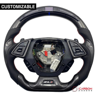 [Complete/Heated] Custom Carbon Fiber Steering Wheel For 2016-2024 Chevy Camaro